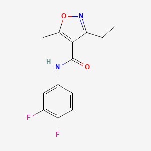 molecular formula C13H12F2N2O2 B5809413 N-(3,4-difluorophenyl)-3-ethyl-5-methyl-4-isoxazolecarboxamide 