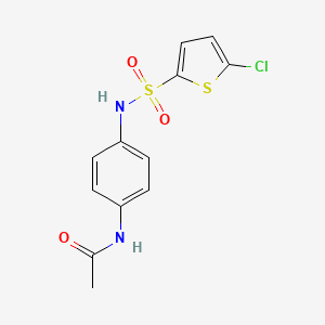 molecular formula C12H11ClN2O3S2 B5809418 N-(4-{[(5-chloro-2-thienyl)sulfonyl]amino}phenyl)acetamide 