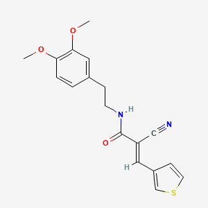 molecular formula C18H18N2O3S B5809420 2-cyano-N-[2-(3,4-dimethoxyphenyl)ethyl]-3-(3-thienyl)acrylamide 
