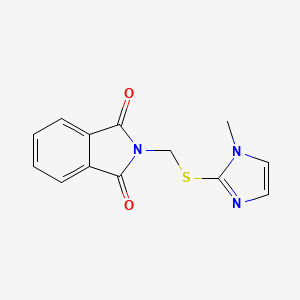 molecular formula C13H11N3O2S B5809446 2-{[(1-methyl-1H-imidazol-2-yl)thio]methyl}-1H-isoindole-1,3(2H)-dione 