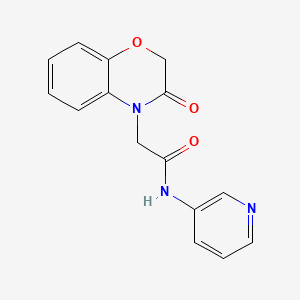 2-(3-oxo-2,3-dihydro-4H-1,4-benzoxazin-4-yl)-N-3-pyridinylacetamide