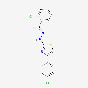 molecular formula C16H11Cl2N3S B5809455 2-chlorobenzaldehyde [4-(4-chlorophenyl)-1,3-thiazol-2-yl]hydrazone 