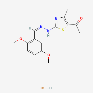 2,5-dimethoxybenzaldehyde (5-acetyl-4-methyl-1,3-thiazol-2-yl)hydrazone hydrobromide