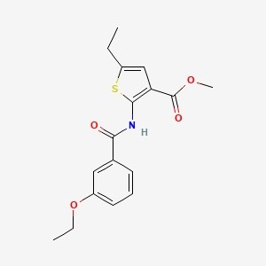 molecular formula C17H19NO4S B5809472 methyl 2-[(3-ethoxybenzoyl)amino]-5-ethyl-3-thiophenecarboxylate 
