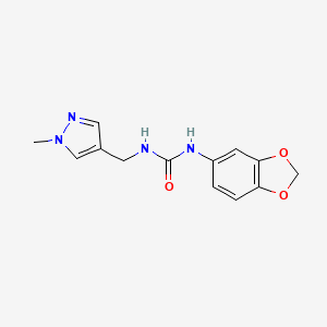 molecular formula C13H14N4O3 B5809478 N-1,3-benzodioxol-5-yl-N'-[(1-methyl-1H-pyrazol-4-yl)methyl]urea 