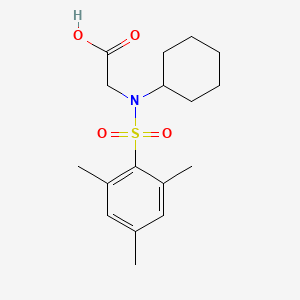 molecular formula C17H25NO4S B5809486 N-cyclohexyl-N-(mesitylsulfonyl)glycine 