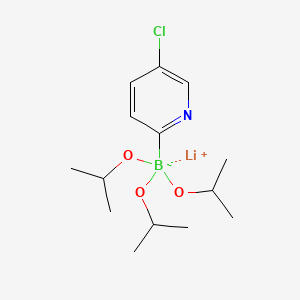 molecular formula C14H24BClLiNO3 B580949 三异丙基 2-(5-氯吡啶基)硼酸锂 CAS No. 1256364-35-8