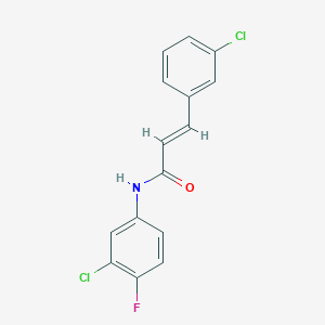molecular formula C15H10Cl2FNO B5809507 N-(3-chloro-4-fluorophenyl)-3-(3-chlorophenyl)acrylamide 
