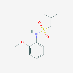 molecular formula C11H17NO3S B5809515 N-(2-methoxyphenyl)-2-methyl-1-propanesulfonamide 