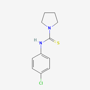 molecular formula C11H13ClN2S B5809526 N-(4-chlorophenyl)-1-pyrrolidinecarbothioamide 