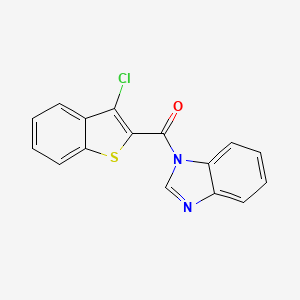 molecular formula C16H9ClN2OS B5809533 1-[(3-chloro-1-benzothien-2-yl)carbonyl]-1H-benzimidazole 