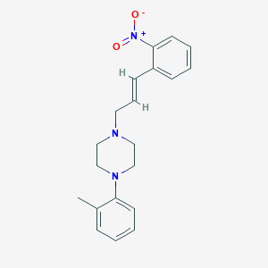 molecular formula C20H23N3O2 B5809549 1-(2-methylphenyl)-4-[3-(2-nitrophenyl)-2-propen-1-yl]piperazine 