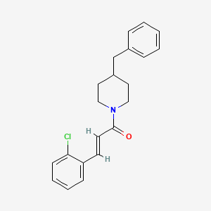 molecular formula C21H22ClNO B5809560 4-benzyl-1-[3-(2-chlorophenyl)acryloyl]piperidine 