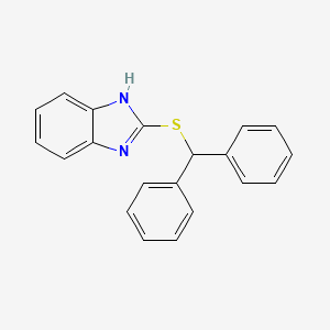 molecular formula C20H16N2S B5809568 2-[(diphenylmethyl)thio]-1H-benzimidazole 