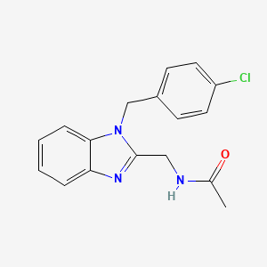 molecular formula C17H16ClN3O B5809592 N-{[1-(4-chlorobenzyl)-1H-benzimidazol-2-yl]methyl}acetamide 