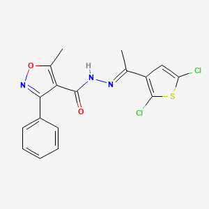 molecular formula C17H13Cl2N3O2S B5809604 N'-[1-(2,5-dichloro-3-thienyl)ethylidene]-5-methyl-3-phenyl-4-isoxazolecarbohydrazide 