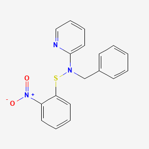molecular formula C18H15N3O2S B5809613 2-{benzyl[(2-nitrophenyl)thio]amino}pyridine 