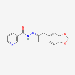molecular formula C16H15N3O3 B5809632 N'-[2-(1,3-benzodioxol-5-yl)-1-methylethylidene]nicotinohydrazide 