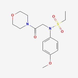 N-(4-methoxyphenyl)-N-[2-(4-morpholinyl)-2-oxoethyl]ethanesulfonamide