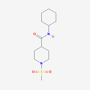 molecular formula C13H24N2O3S B5809667 N-cyclohexyl-1-(methylsulfonyl)-4-piperidinecarboxamide 
