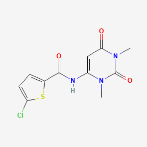 molecular formula C11H10ClN3O3S B5809669 5-chloro-N-(1,3-dimethyl-2,6-dioxo-1,2,3,6-tetrahydro-4-pyrimidinyl)-2-thiophenecarboxamide 