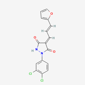 1-(3,4-dichlorophenyl)-4-[3-(2-furyl)-2-propen-1-ylidene]-3,5-pyrazolidinedione