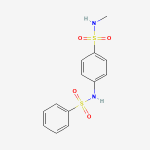 molecular formula C13H14N2O4S2 B5809681 N-methyl-4-[(phenylsulfonyl)amino]benzenesulfonamide 