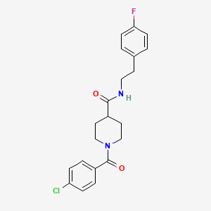 molecular formula C21H22ClFN2O2 B5809692 1-(4-chlorobenzoyl)-N-[2-(4-fluorophenyl)ethyl]-4-piperidinecarboxamide 