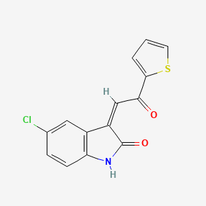 molecular formula C14H8ClNO2S B5809698 5-chloro-3-[2-oxo-2-(2-thienyl)ethylidene]-1,3-dihydro-2H-indol-2-one 