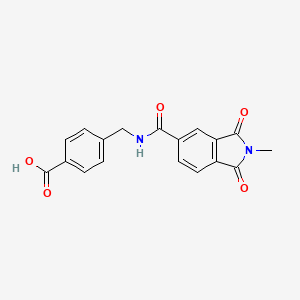 molecular formula C18H14N2O5 B5809730 4-({[(2-methyl-1,3-dioxo-2,3-dihydro-1H-isoindol-5-yl)carbonyl]amino}methyl)benzoic acid 