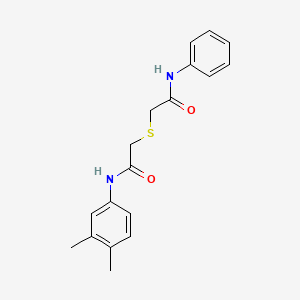 2-[(2-anilino-2-oxoethyl)thio]-N-(3,4-dimethylphenyl)acetamide