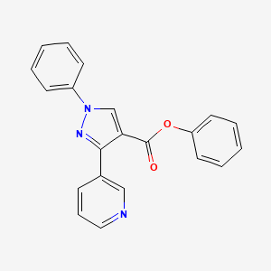 molecular formula C21H15N3O2 B5809754 phenyl 1-phenyl-3-(3-pyridinyl)-1H-pyrazole-4-carboxylate 