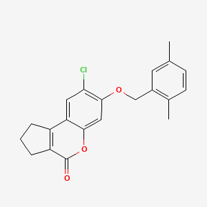 molecular formula C21H19ClO3 B5809762 8-chloro-7-[(2,5-dimethylbenzyl)oxy]-2,3-dihydrocyclopenta[c]chromen-4(1H)-one 