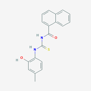 molecular formula C19H16N2O2S B5809796 N-{[(2-hydroxy-4-methylphenyl)amino]carbonothioyl}-1-naphthamide 