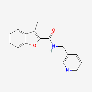 molecular formula C16H14N2O2 B5809812 3-甲基-N-(3-吡啶基甲基)-1-苯并呋喃-2-甲酰胺 