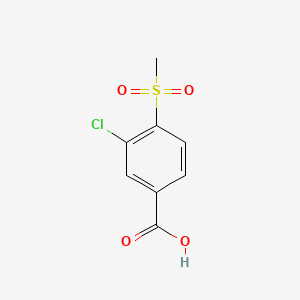 molecular formula C8H7ClO4S B580983 3-氯-4-(甲磺基)苯甲酸 CAS No. 1197193-45-5