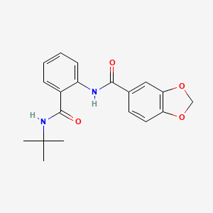 molecular formula C19H20N2O4 B5809833 N-{2-[(tert-butylamino)carbonyl]phenyl}-1,3-benzodioxole-5-carboxamide 