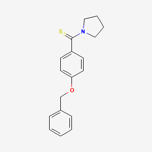 molecular formula C18H19NOS B5809838 1-{[4-(benzyloxy)phenyl]carbonothioyl}pyrrolidine 