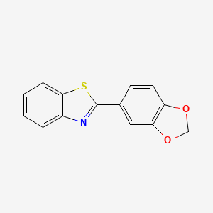molecular formula C14H9NO2S B5809840 2-(1,3-benzodioxol-5-yl)-1,3-benzothiazole CAS No. 41230-20-0