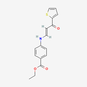 molecular formula C16H15NO3S B5809848 ethyl 4-{[3-oxo-3-(2-thienyl)-1-propen-1-yl]amino}benzoate 