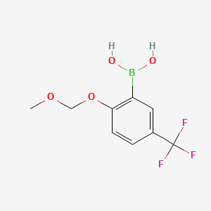 molecular formula C9H10BF3O4 B580985 2-甲氧基甲氧基-5-(三氟甲基)苯硼酸 CAS No. 1256355-54-0