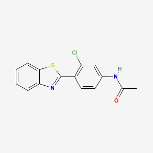 molecular formula C15H11ClN2OS B5809851 N-[4-(1,3-benzothiazol-2-yl)-3-chlorophenyl]acetamide 