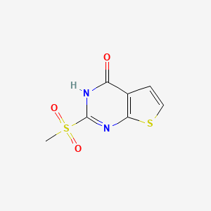 molecular formula C7H6N2O3S2 B580986 2-(methylsulfonyl)thieno[2,3-d]pyrimidin-4(3H)-one CAS No. 1273577-40-4