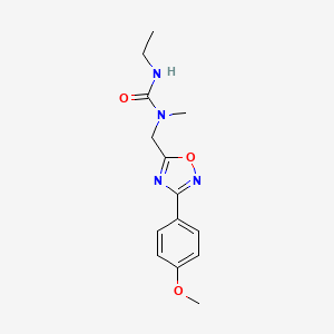 molecular formula C14H18N4O3 B5809860 N'-ethyl-N-{[3-(4-methoxyphenyl)-1,2,4-oxadiazol-5-yl]methyl}-N-methylurea 