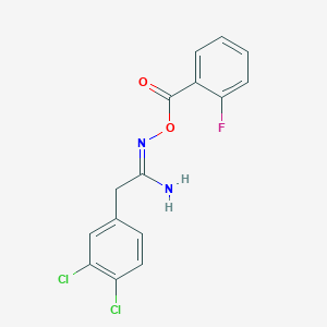 molecular formula C15H11Cl2FN2O2 B5809891 2-(3,4-dichlorophenyl)-N'-[(2-fluorobenzoyl)oxy]ethanimidamide 