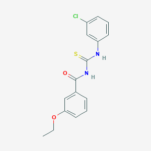 molecular formula C16H15ClN2O2S B5809913 N-{[(3-chlorophenyl)amino]carbonothioyl}-3-ethoxybenzamide 