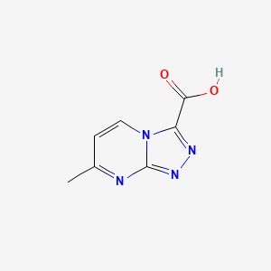 B580992 7-Methyl[1,2,4]triazolo[4,3-a]pyrimidine-3-carboxylic acid CAS No. 1256643-42-1