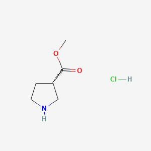 molecular formula C6H12ClNO2 B580993 (S)-Methyl pyrrolidine-3-carboxylate hydrochloride CAS No. 1099646-61-3