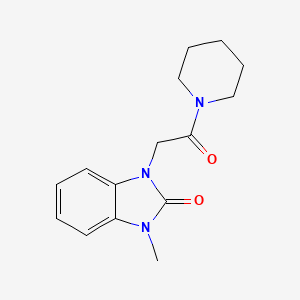 molecular formula C15H19N3O2 B5809942 1-methyl-3-[2-oxo-2-(1-piperidinyl)ethyl]-1,3-dihydro-2H-benzimidazol-2-one 