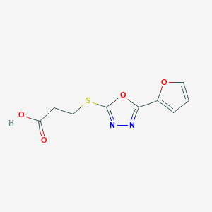 3-{[5-(2-furyl)-1,3,4-oxadiazol-2-yl]thio}propanoic acid